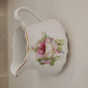 Vintage China Creamer Pink Rose from  Monticello Indiana